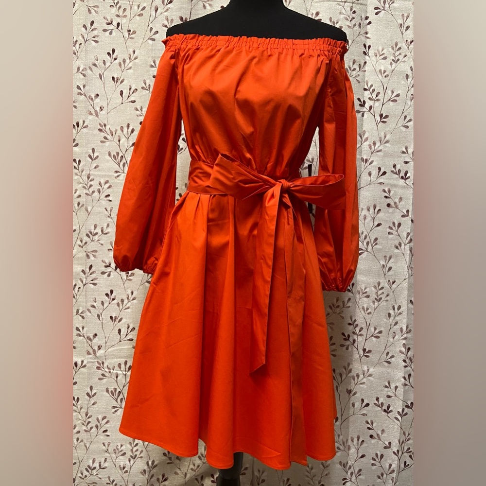New York & Company - Off-The-Shoulder Poplin Balloon Dress (NWT)
